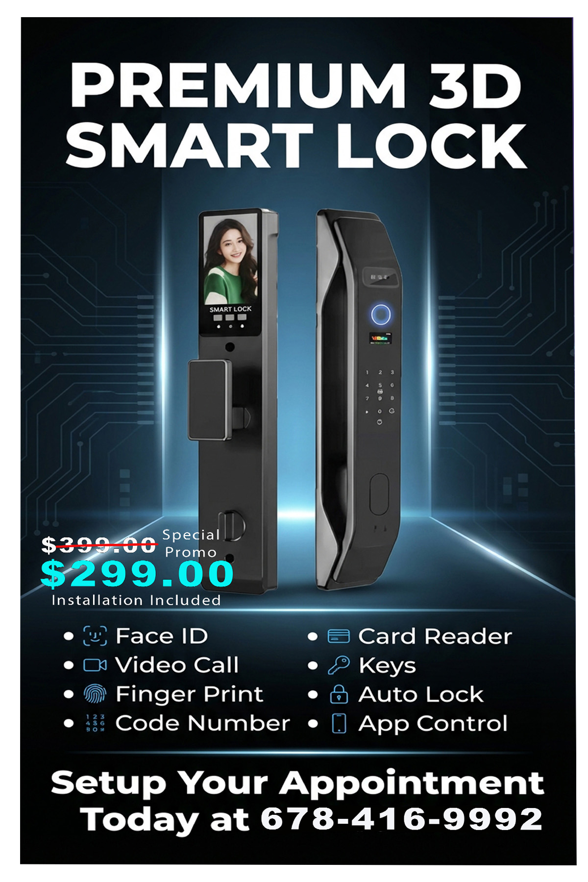 Premium 3D Smart Lock